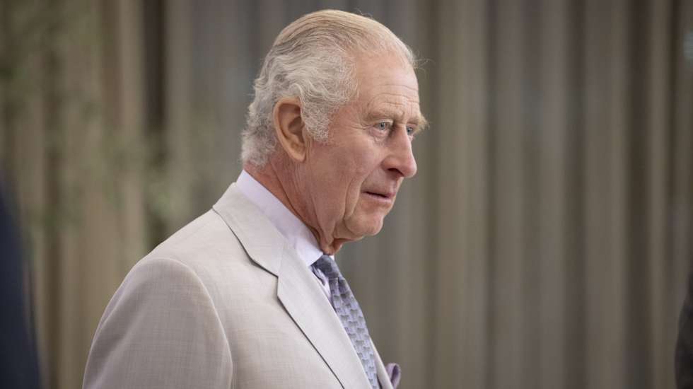 epa11005093 A handout photo made available by the UAE Presidential Court shows Britain's King Charles III attending the launch of the COP28 Business and Philanthropy Climate Forum, at COP28 UAE at Dubai Exhibition Centre, Expo City in Dubai, United Arab Emirates, November 30, 2023.  EPA/Hamad Al Kaabi/UAE Presidential Court   HANDOUT EDITORIAL USE ONLY/NO SALES HANDOUT EDITORIAL USE ONLY/NO SALES