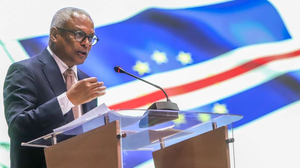 Presidente da Republica de Cabo Verde, José Maria Neves, usa da palavra na cerimónia de celebração dos 50 anos de independência de Cabo Verde, na Cidade da Praia, em Cabo Verde, 05 de julho de 2025. ELTON MONTEIRO/LUSA