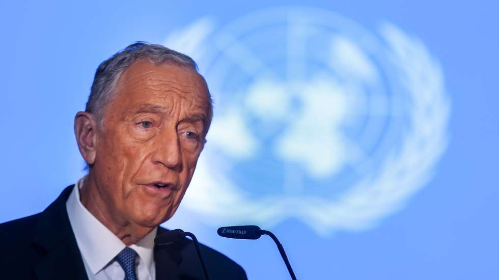 O Presidente da República, Marcelo Rebelo de Sousa, intervém durante a cerimónia Comemorativa do 75.º Aniversário das Nações Unidas e dos 65 Anos da Adesão de Portugal à ONU, na Assembleia da República, em Lisboa, 14 de dezembro de 2020. MANUE DE ALMEIDA/LUSA