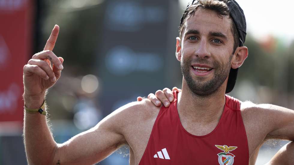 Portuguese runner Samuel Barata after finish the Lisbon Half Marathon, in Lisbon, Portugal, 09 March 2025. FILIPE AMORIM/LUSA