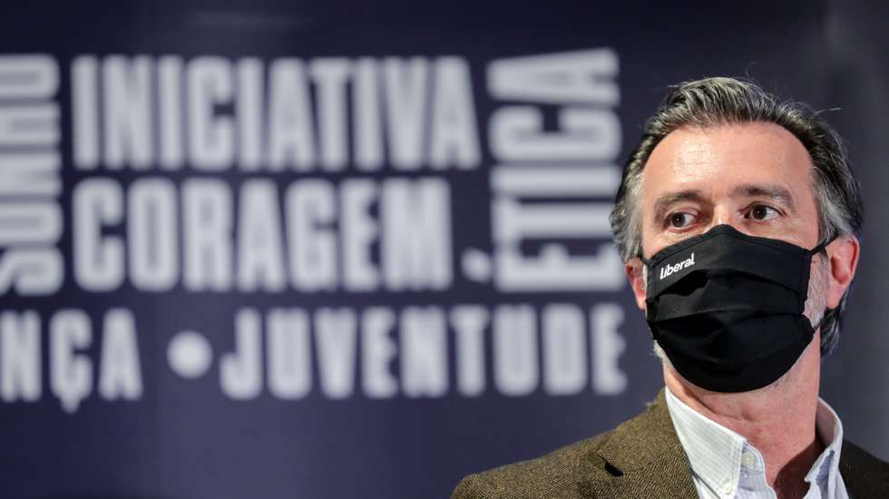 Iniciative Liberal party leader, João Cotrim Figueiredo, reacts  to the results of the presidential elections, Porto, northern Portugal, 24 January 2021. More than 10 million voters were called to choose among the seven candidates for President of the Republic in an election in which abstention was the main adversary due to the covid-19 pandemic. ESTELA SILVA/LUSA