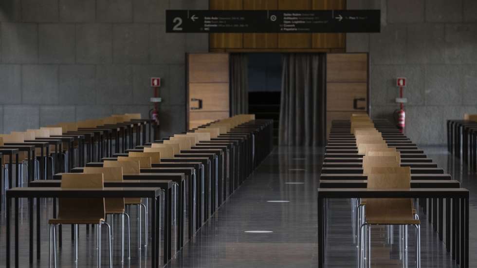 Zona de estudo na Faculdade de Farmácia da Universidade do Porto, 21 de maio de 2021. JOSÉ COELHO/LUSA