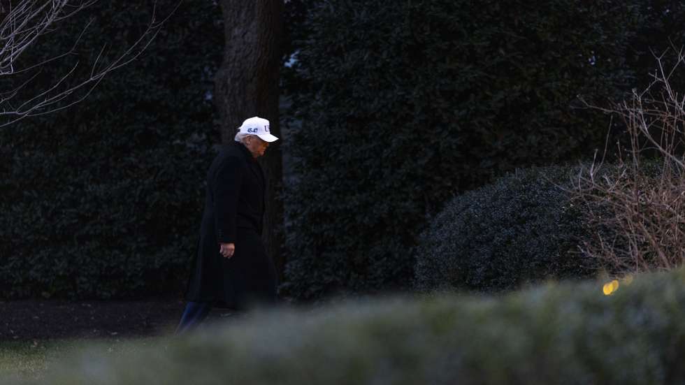 epa12647643 US President Donald J. Trump walks to the Oval Office after stepping off Marine One on the South Lawn of the White House in Washington, DC, USA, 13 January 2026. President Trump was traveling to Detroit, Michigan where he toured a plant and delivered remarks at the Detroit Economic Club.  EPA/SHAWN THEW / POOL
