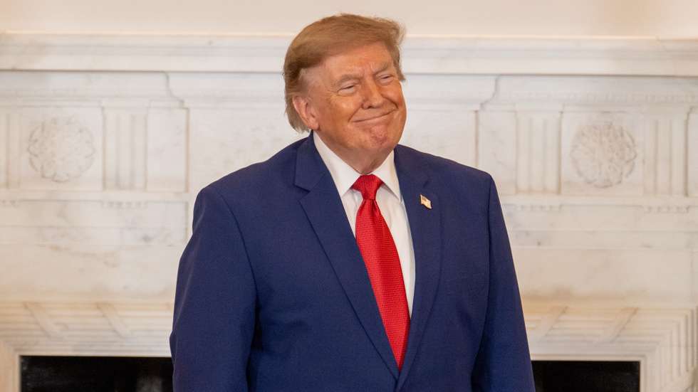 epa13155988 US President Donald Trump reacts during an American Mining Industry Roundtable at the State Department in Washington, DC, USA, 07 August 2026. US President Trump announced over 2 billion US dollars in critical mining and mining-related projects.  EPA/MATT KAMINSKY