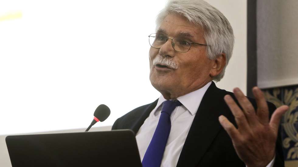 Vital Moreira, professor catedrático jubilado da Faculdade de Direito da Universidade de Coimbra, profere a última aula na Universidade de Coimbra, 31 de março de 2017. PAULO NOVAIS/LUSA
