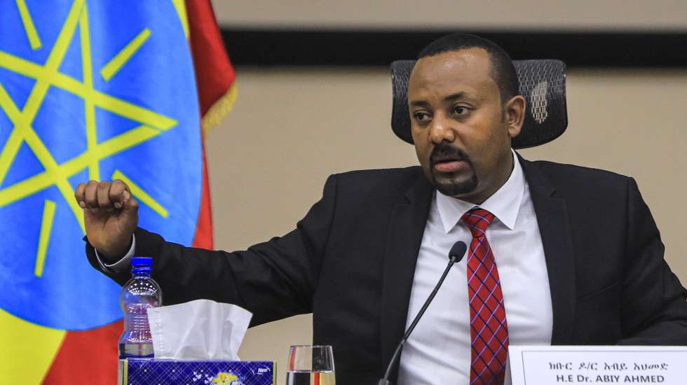 epa08852855 Ethiopian Prime Minister Abiy Ahmed speaks during a question and answer session in parliament, Addis Ababa, Ethiopia 30 November 2020. Ethiopiaâ€™s military intervention in the northern Tigray region comes after Tigray People's Liberation Front (TPLF) forces allegedly attacked an army base on 03 November 2020 sparking weeks of unrest with over 40,000 refugees fleeing to Sudan.  EPA/STR