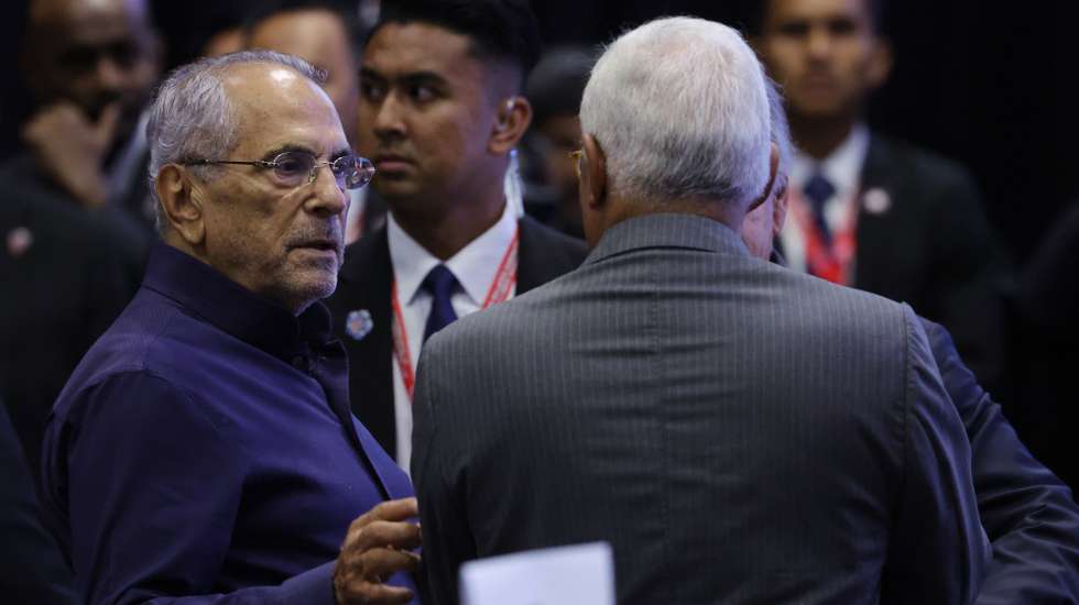 epa12485280 Timor-Leste’s President Jose Ramos-Horta (L) greets European Council President Antonio Costa (R) at the reception for Timor-Leste’s admission to ASEAN on the sidelines of the Association of Southeast Asian Nations (ASEAN) Summit at the Kuala Lumpur Convention Centre (KLCC) in Kuala Lumpur, Malaysia, 27 October 2025. The 47th ASEAN Summit and Related Summits are being held in the Malaysian capital from 26 to 28 October 2025.  EPA/HOW HWEE YOUNG / POOL