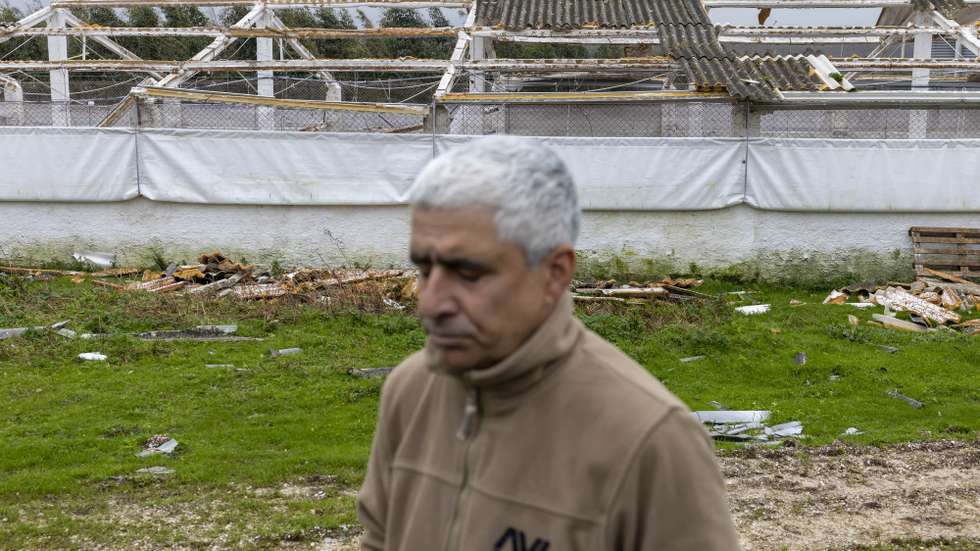 O diretor técnico da empresa agroindustrial e de nutrição animal, "Aviliz", Luis Rosário, mostra as instalações destruídas devido aos efeitos das depressões Kristin, Leonardo e Marta, que provocaram dezoito mortos e também muitas centenas de feridos e desalojados,  em Leiria, 16 de fevereiro de 2026. JOSÉ SENA GOULÃO/LUSA    (ACOMPANHA TEXTO DE 19 DE FEVEREIRO DE 2026)