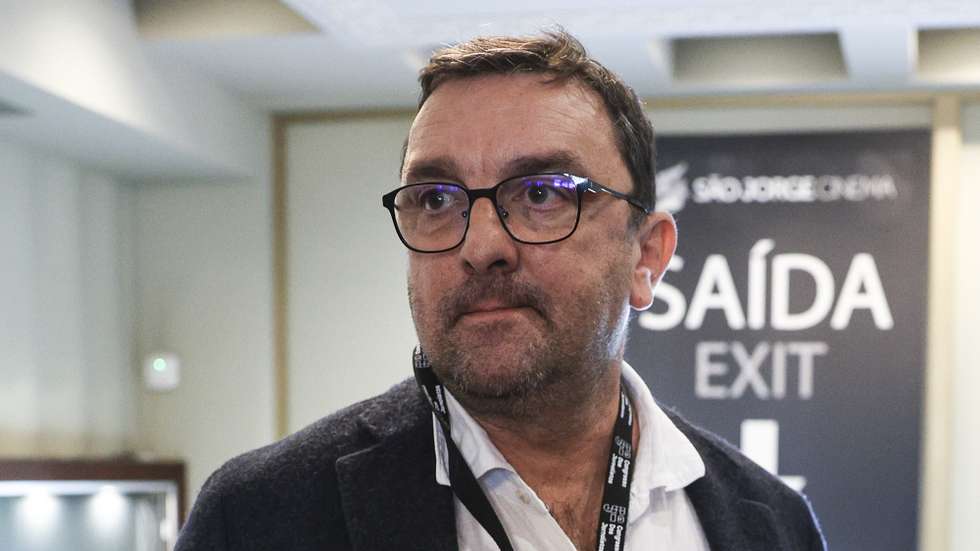 O presidente do Sindicato dos Jornalistas, Luís Simões, durante o encerramento do 5º Congresso Jornalistas, Lisboa, 21 de janeiro de 2024. ANTÓNIO COTRIM/LUSA