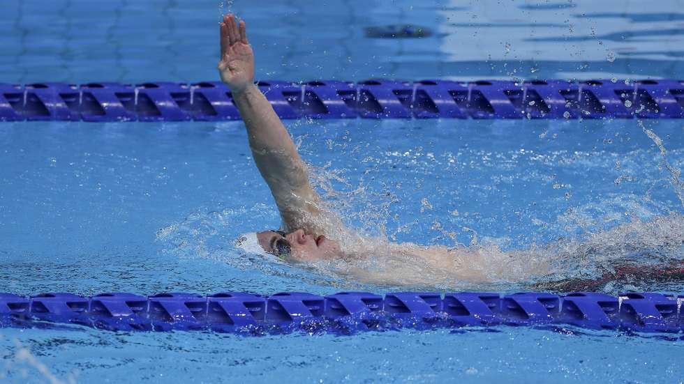 O nadador português, Diogo Cancela em ação na final da prova masculina de natação de 200 metros estilos SM8 esta tarde no Centro Aquatico de Tóquio, nos jogos Paralímpicos de Toquio 2020, Japão, 28 de agosto de 2021. MIGUEL A. LOPES/LUSA
