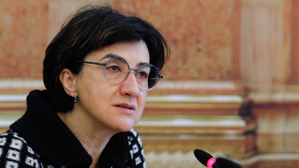 A ministra da Agricultura, Maria do Céu Antunes, durante a sua  audição  na comissão de Agricultura e Mar, na Assembleia da República, em Lisboa, 20 de janeiro de 2021. ANTÓNIO COTRIM/LUSA