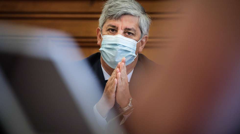 O ex-ministro das Finanças, Mário Centeno, durante a sua audição na Comissão de Orçamento e Finanças no âmbito da proposta de designação para o cargo de Governador do Banco de Portugal, na Assembleia da República, em Lisboa, 08 de julho de 2020. MÁRIO CRUZ/LUSA