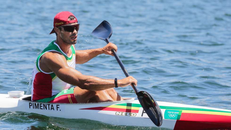 O canoista português Fernando Pimenta em ação na final de Caiaque K1 1000 metros dos Jogos Olimpicos de Tóquio2020 no Sea Forest Waterways de Tóquio, 03 de agosto de 2021. TIAGO PETINGA/LUSA