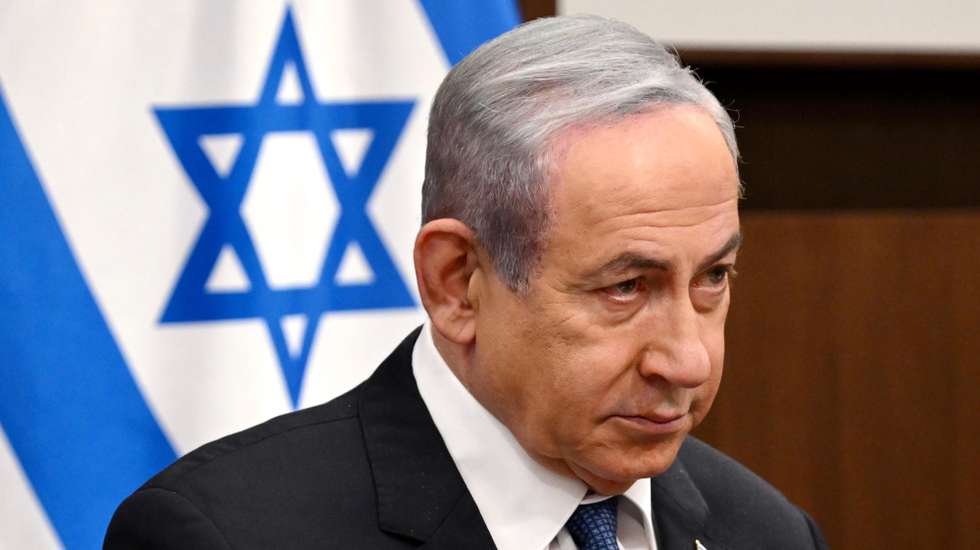 epa11673116 Israeli Prime Minister Benjamin Netanyahu meets with Italian Foreign Minister Antonio Tajani (not pictured) in Jerusalem, 21 October 2024. The Italian foreign minister is on a mission to Israel and Palestine to meet with the Israeli prime minister, the Israeli foreign minister, as well as the Palestinian prime minister.  EPA/ALESSANDRO DI MEO