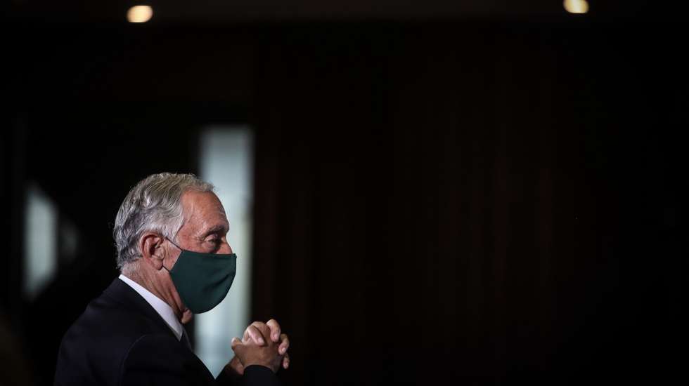 O Presidente da República, Marcelo Rebelo de Sousa, participa na sessão de encerramento do seminário "Potenciar os efeitos dos fundos europeus na economia nacional", organizado pelo Fórum da Competitividade, no Centro de Congresso de Lisboa, 21 de julho de 2021. MÁRIO CRUZ/LUSA