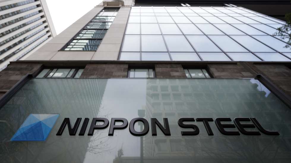 epa11036696 The signage of Nippon Steel Corp. is displayed in front of the building housing the company's headquarters, in Tokyo, Japan, 19 December 2023. On late 18 December 2023, Nippon Steel Corp. (NSC) announced it decided to acquire United States Steel Corporation for around 14 billion US dollar.  EPA/FRANCK ROBICHON