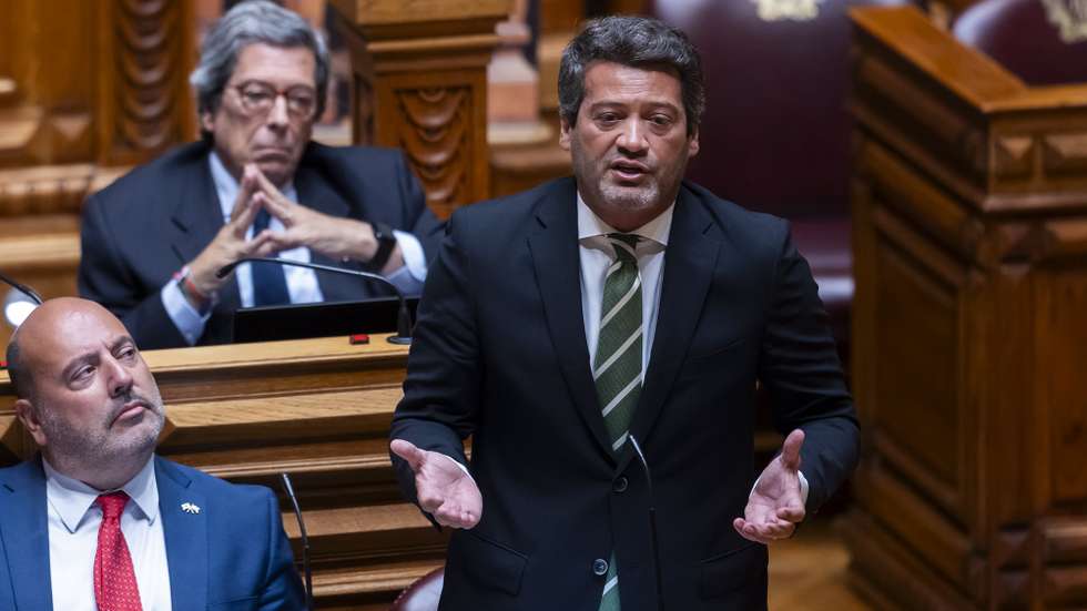 Party Chega (Enough) leader, Andre Ventura, speaks during the plenary session to present the Program of the XXV Constitutional Government, at the Assembly of the Republic, in Lisbon, Portugal, 17th June 2025. JOSE SENA GOULAO/LUSA