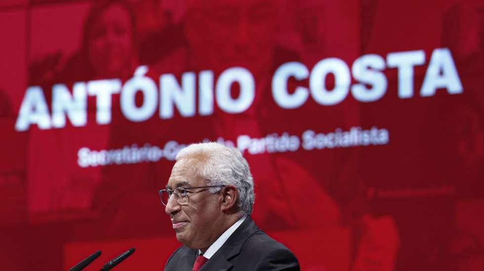O secretário-geral do Partido Socialista (PS), António Costa, intervém durante a cerimónia comemorativa do 48º aniversário do partido, Lisboa, 19 de abril de 2021. ANTÓNIO COTRIM/LUSA