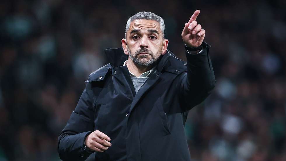 Sporting head coach Rui Borges reacts during the Portugal Cup soccer match against FC Porto held at Jose Alvalade Stadium in Lisbon, Portugal, 3rd March 2026. RODRIGO ANTUNES/LUSA