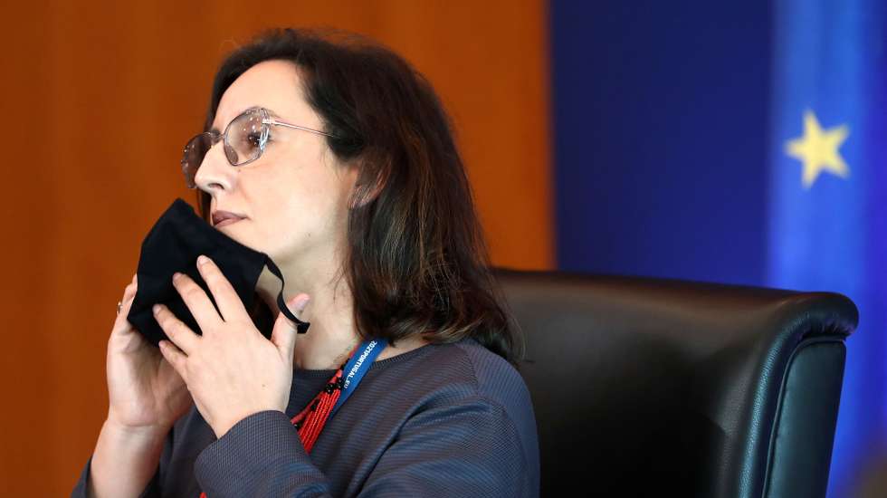 Portuguese Secretary of State of Citizenship and Equality, Rosa Monteiro, attends an high-level conference of the 10th anniversary after the signature of the Istanbul Convention under the Portuguese Presidency of the Council in Lisbon, Portugal, 06 April 2021. The goal is to review the ten years of the Convention’s existence, including analysing the steps forward and steps backward, the challenges arising from the COVID-19 pandemic and responses to the new forms of violence against women. ANTONIO PEDRO SANTOS/LUSA