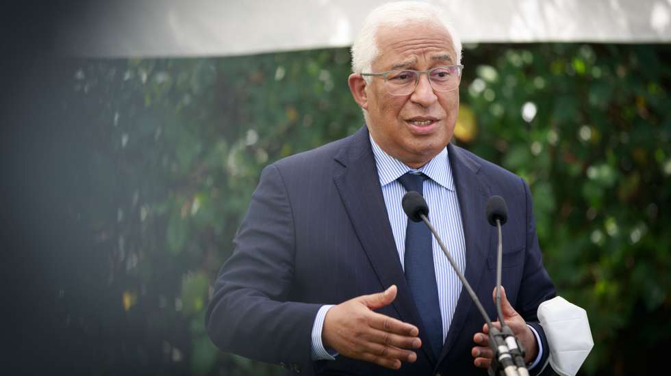O primeiro-ministro, António Costa, discursa durante a visita à Universidade de Trás-os-Montes e Alto Douro, em Vila Real, 07 de abril de 2021. PEDRO SARMENTO COSTA/LUSA