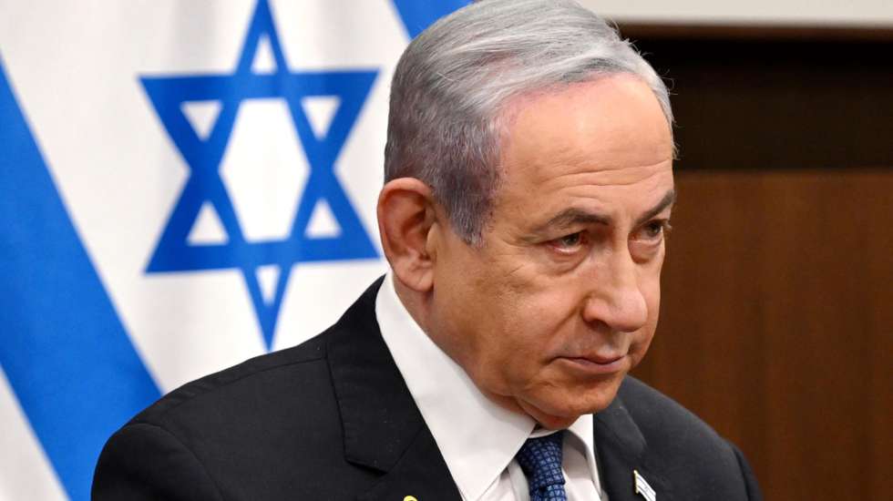 epa11673116 Israeli Prime Minister Benjamin Netanyahu meets with Italian Foreign Minister Antonio Tajani (not pictured) in Jerusalem, 21 October 2024. The Italian foreign minister is on a mission to Israel and Palestine to meet with the Israeli prime minister, the Israeli foreign minister, as well as the Palestinian prime minister.  EPA/ALESSANDRO DI MEO
