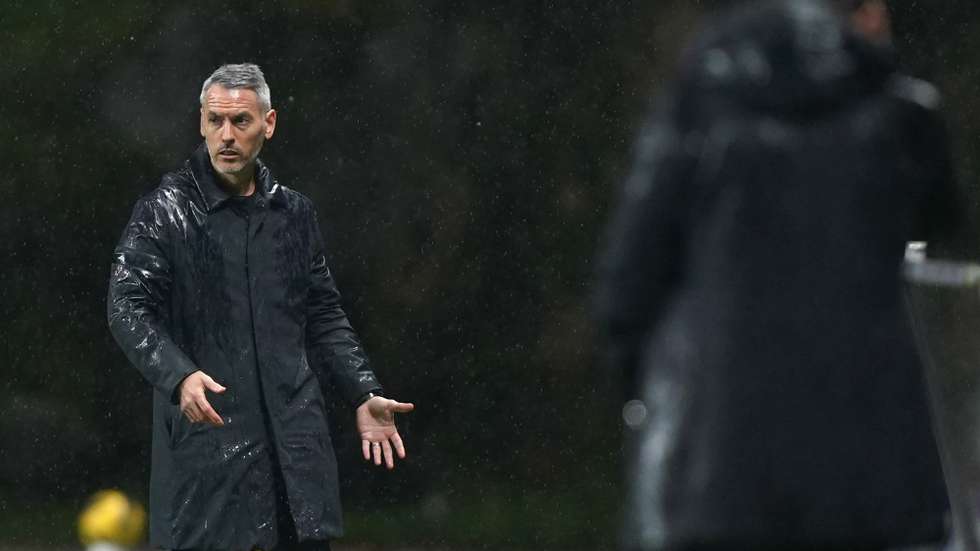 Carlos Vicens, treinador do Sporting de Braga, durante o jogo com o Rio Ave da I Liga de Futebol, realizado no Estádio Municipal de Braga, 8 de fevereiro de 2026. HUGO DELGADO/LUSA