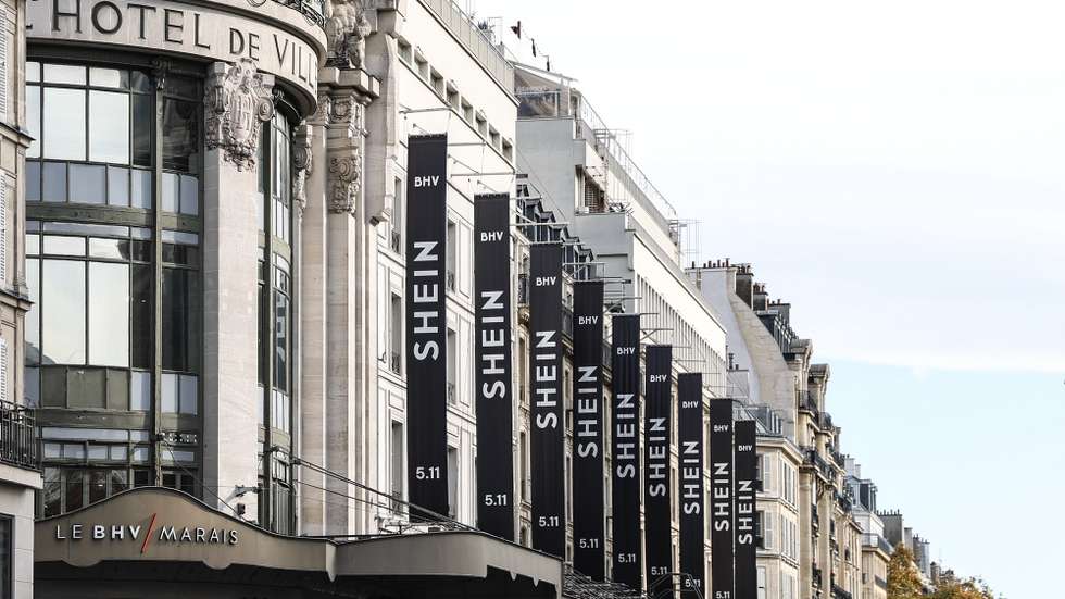 epa12504759 The BHV building displays the logo of Chinese brand Shein on the opening day of its first-ever physical store in Paris, France, 05 November 2025. Shein’s arrival has sparked controversy, with a petition calling for its cancellation gathering 110,000 signatures. In 2025, the company was fined 191 million Euros for cookie law violations, false promotions, misleading information, and failing to disclose microplastics in products. The brand is also facing scandal over dolls with pornographic content sold online.  EPA/TERESA SUAREZ