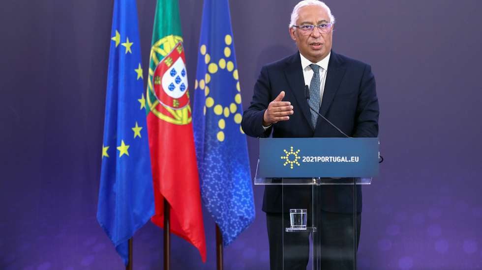 Portuguese Prime Minister Antonio Costa attends to a press conference after a two days video conference of the members of the European Council to discuss the current situation of the COVID-19 pandemic, preparedness for health threats, security and defence, and relations with the Southern Neighbourhood, in Lisbon, Portugal, 26 February 2021.  ANTONIO PEDRO SANTOS/LUSA