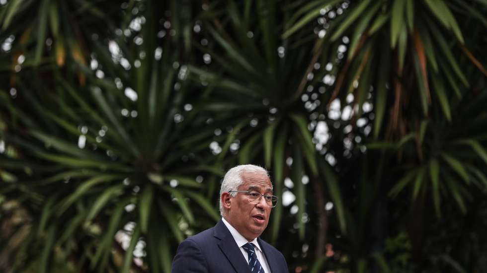 O primeiro-ministro, António Costa, faz uma comunicação ao país sobre os novos apoios sociais promulgados pelo Presidente da República, no Palácio de São Bento, em Lisboa, 31 de março de 2021. MÁRIO CRUZ/LUSA