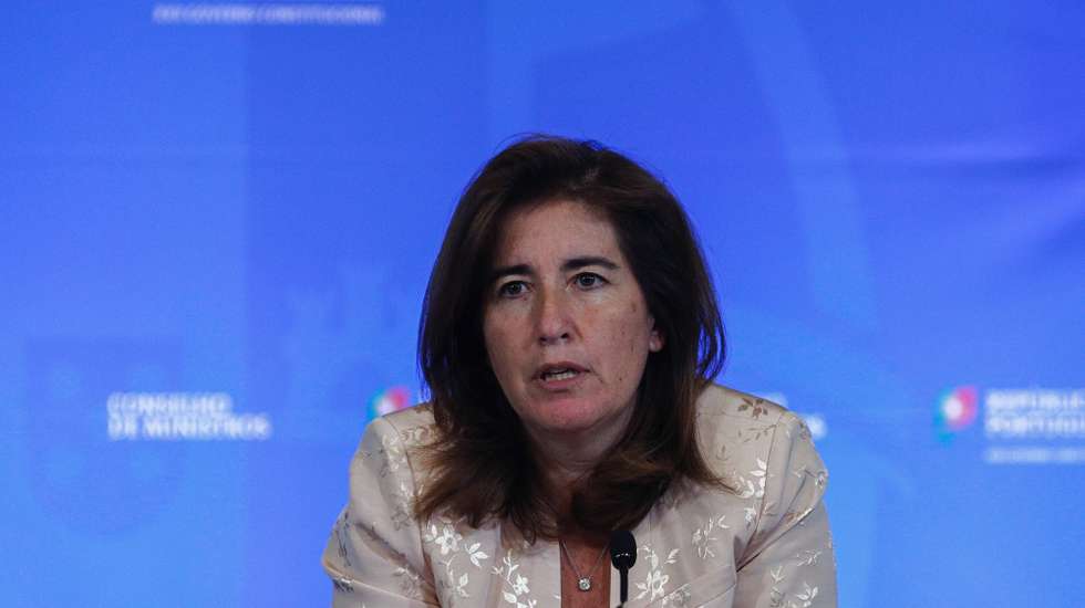 A ministra do Trabalho e da Segurança Social, Ana Mendes Godinho, durante a conferência de imprensa no final da reunião do Conselho de Ministros, que decorreu no Palácio da Ajuda, em Lisboa, 01 de julho de 2021. ANTÓNIO COTRIM/LUSA