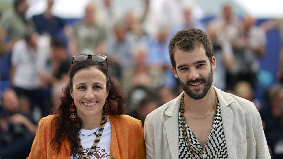 epa10647103 Brazilian film director Renee Nader Messora and Portuguese film director Joao Salaviza attend the photocall for 'Crowra (The Buriti Flower)' during the 76th annual Cannes Film Festival, in Cannes, France, 23 May 2023. The festival runs from 16 to 27 May.  EPA/GUILLAUME HORCAJUELO