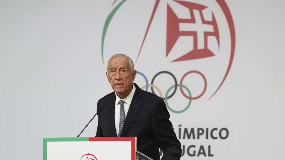 O Presidente da República, Marcelo Rebelo de Sousa, intervém durante a cerimónia de posse dos órgãos sociais do Comité Olímpico de Portugal  (COP) para o mandato 2025-2029, que decorreu no CCB, em Lisboa, 25 de março de 2025. ANTÓNIO COTRIM/LUSA