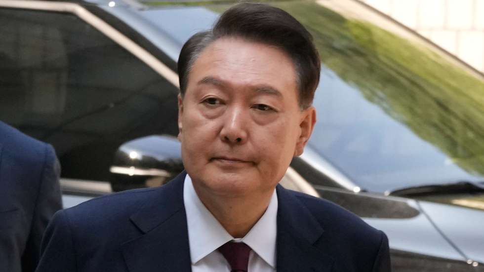 epa12092867 South Korea's ousted President Yoon Suk Yeol who is facing charges of orchestrating a rebellion when he declared martial law on 03 December 2024, arrives to attend his trial at the Seoul Central District Court in Seoul, South Korea, 12 May 2025.  EPA/AHN YOUNG-JOON / POOL POOL PHOTO