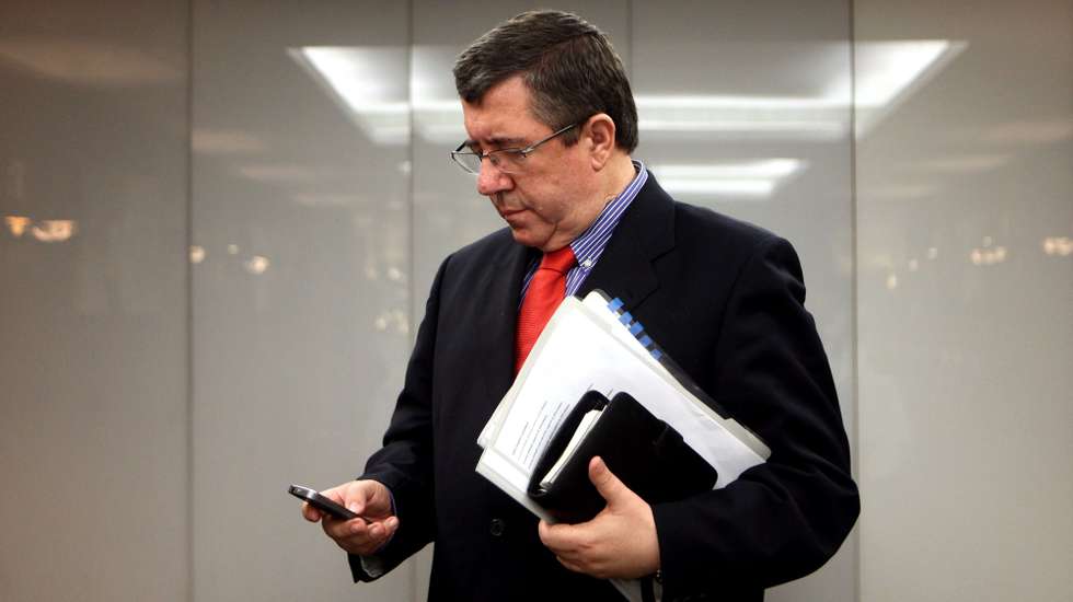 Foto de arquivo datada de 17 de março de 2011 de Jorge Coelho,  antigo ministro das Obras Públicas e também da Administração Interna pelo Partido Socialista (PS) , que faleceu hoje aos 66 anos, Lisboa, 7 de abril de 2021. JOÃO RELVAS/LUSA