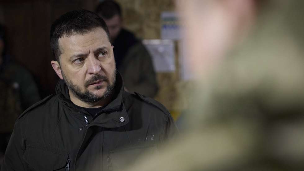 epa11166127 A handout picture made available by the Presidential Press Service shows President of Ukraine Volodymyr Zelensky during his visit to the battalion command post of the 14th separate mechanized brigade named after Prince Roman the Great, near a frontline in the Kupyansk area, Ukraine, 19 February 2024 amid the Russian invasion. Russian troops entered Ukrainian territory on 24 February 2022, starting a conflict that has provoked destruction and a humanitarian crisis.  EPA/PRESIDENTIAL PRESS SERVICE HANDOUT HANDOUT 44296 HANDOUT EDITORIAL USE ONLY/NO SALES HANDOUT EDITORIAL USE ONLY/NO SALES
