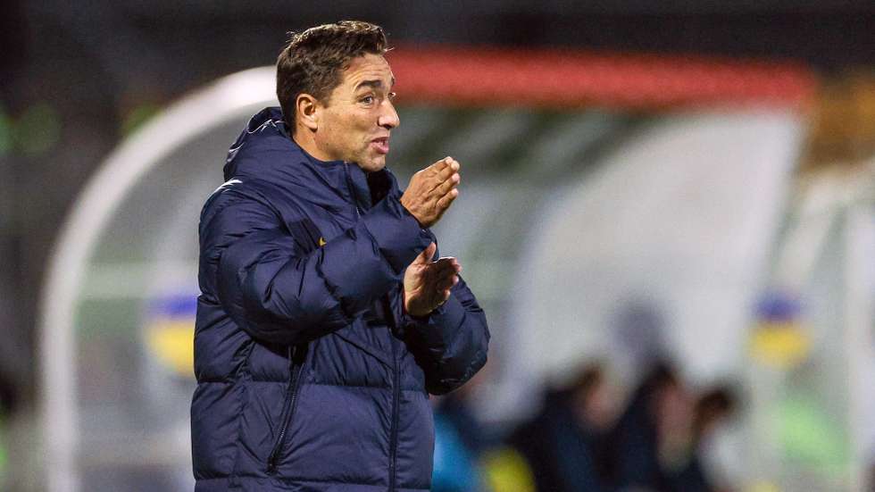Portugal head coach Rui Jorge during their UEFA European Under-21 Championship 2025 preparation soccer match against Ukraine held at Alverca stadium, in Vila Franca de Xira, Portugal, 15 November 2024. MIGUEL A. LOPES/LUSA