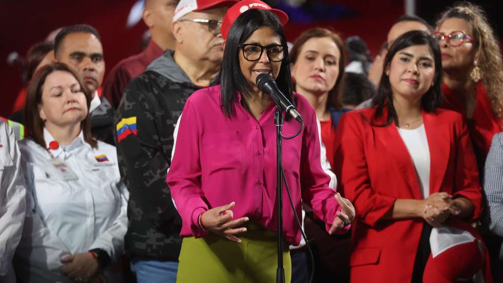epa12691771 Venezuela's interim president, Delcy Rodriguez, speaks in Caracas, Venezuela, 29 January 2026. Rodriguez signed the reform to the Organic Hydrocarbons Law after the approved text was handed to her earlier in the day by her brother, Jorge Rodriguez, president of the National Assembly, amidst a march by oil workers.  EPA/Miguel Gutierrez