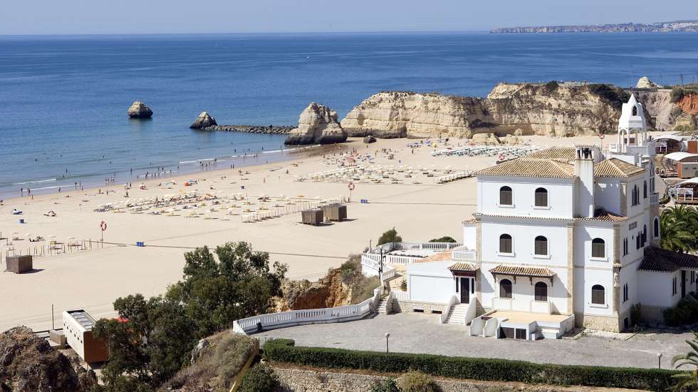 Praia da Rocha, vista do Hotel da Rocha, em Portimão, a 26 de Setembro de 2009