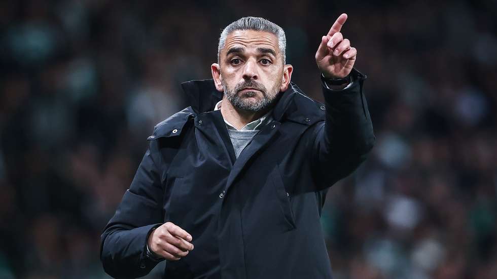 Sporting head coach Rui Borges reacts during the Portugal Cup soccer match against FC Porto held at Jose Alvalade Stadium in Lisbon, Portugal, 3rd March 2026. RODRIGO ANTUNES/LUSA