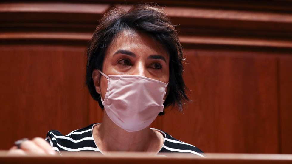 A ministra da Agricultura, Maria do Céu Antunes, durante audição na Comissão conjunta de Orçamento e Finanças e da Agricultura e Mar da  Assembleia da República, Lisboa, 10 de novembro de 2020.   MANUEL DE ALMEIDA/LUSA