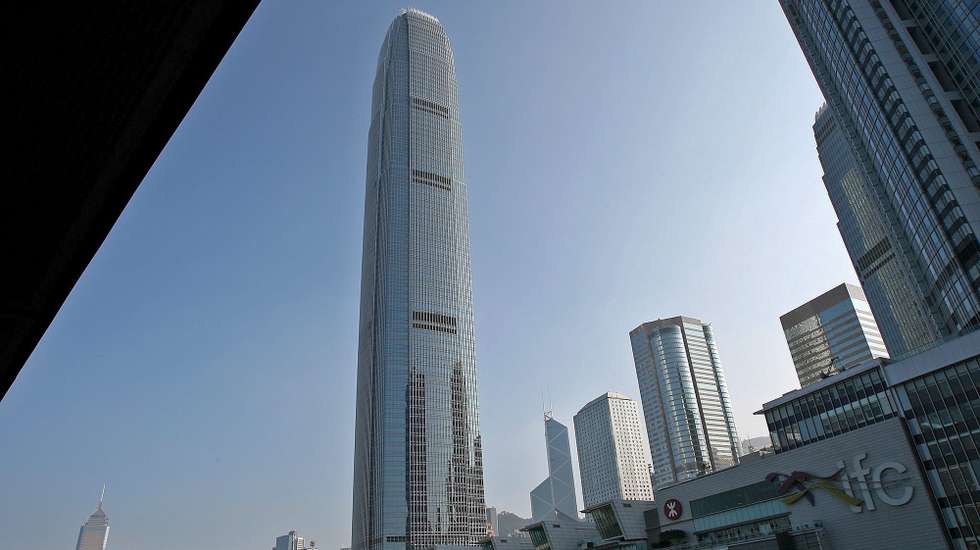 epa00611834 A view of the Hong Kong skyline and the International Finance Centre, Thursday 12 January 2006 . Hong Kong is seeing an increase in foreign companies operating here after investments of 8.89 billion HKD last year and almost double the 4.65 billion invested in 2004.  EPA/PAUL HILTON