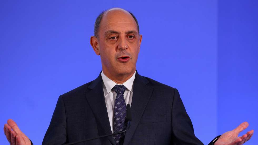 O ministro da Saúde, Manuel Pizarro, intervém na conferência de imprensa no final da reunião do Conselho de Ministros, que decorreu nas instalações do antigo Ministério do Mar, em Algés, Oeiras, 14 de setembro de 2023. ANTÓNIO COTRIM/LUSA