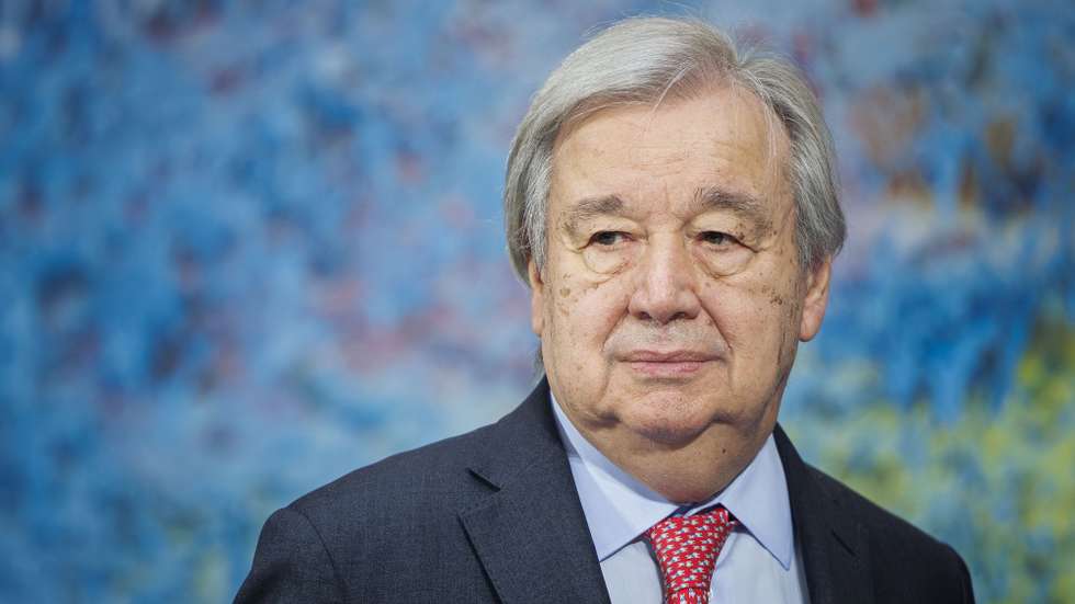 epa12770879 U.N. Secretary-General Antonio Guterres arrives for the opening of the 61st session of the United Nations Human Rights Council at the European headquarters of the United Nations in Geneva, Switzerland, 23 February 2026.  EPA/VALENTIN FLAURAUD