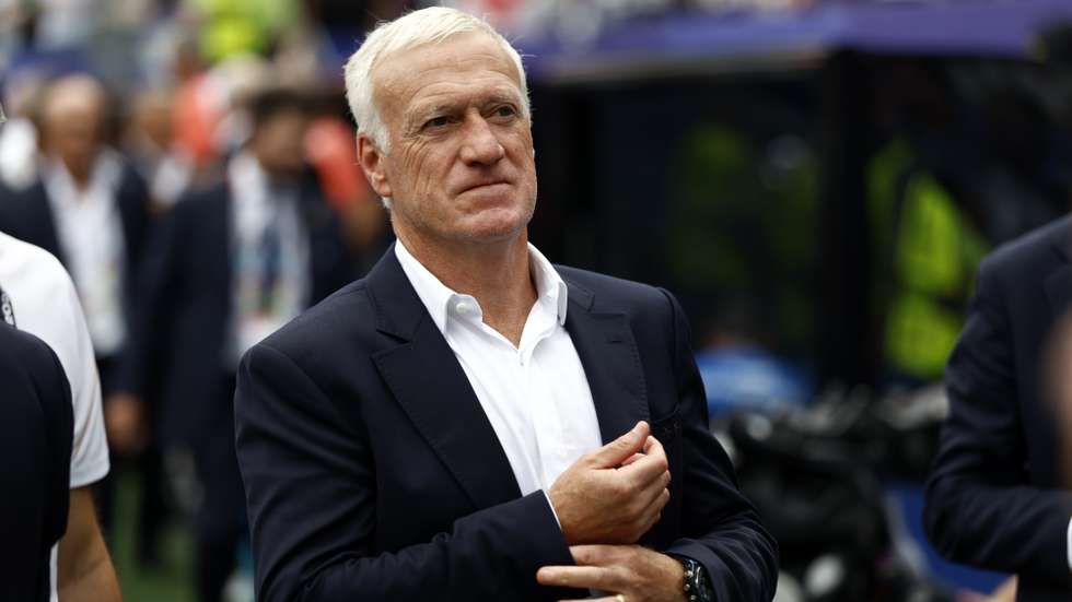 epa13057387 France's head coach Didier Deschamps looks on ahead of the FIFA World Cup 2026 group stage match France against Iraq, in Philadelphia, Pennsylvania, USA, 22 June 2026.  EPA/WILL OLIVER