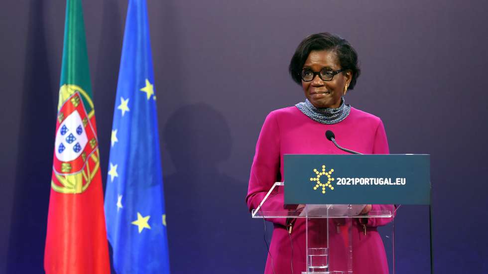 Portuguese Minister of Justice Francisca Van Dunem attends to a press conference after a Informal Video Conference Meeting of European Union (EU) Ministers of Justice under the Portuguese Presidency of the Council, in Lisbon, Portugal, 29 January 2021. On the agenda of the meeting were priorities identified by the Portuguese Presidency in the area of Justice, like protection of vulnerable adults in Europe - the way forward, criminal law and protection of intellectual property rights, relationships between counterfeiting and organized crime and e-justice - towards an inclusive digitalization process. ANTONIO PEDRO SANTOS/LUSA