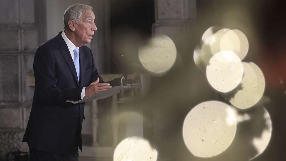 O Presidente da República, Marcelo Rebelo de Sousa, faz o seu discurso de Ano Novo, no Palácio de Belém, em Lisboa, 01 de janeiro de 2025. ANTÓNIO PEDRO SANTOS/LUSA