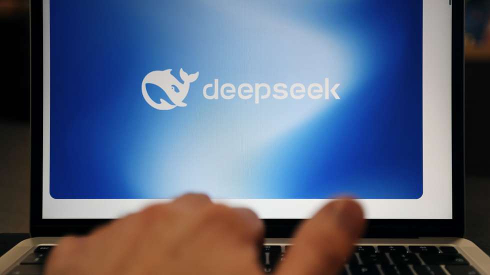 epa11858236 The logo of Chinese startup DeepSeek on a computer screen in London, Britain, 28 January 2025. Shares in major tech firms plummeted following the growing popularity of Deepseek, a Chinese artificial intelligence (AI) app that offers comparable performance at a fraction of the cost of its rivals. This surge in popularity led to a significant drop in investor confidence in the US and Europe, with US tech giant Nvidia losing a sixth of its company value.  EPA/ANDY RAIN