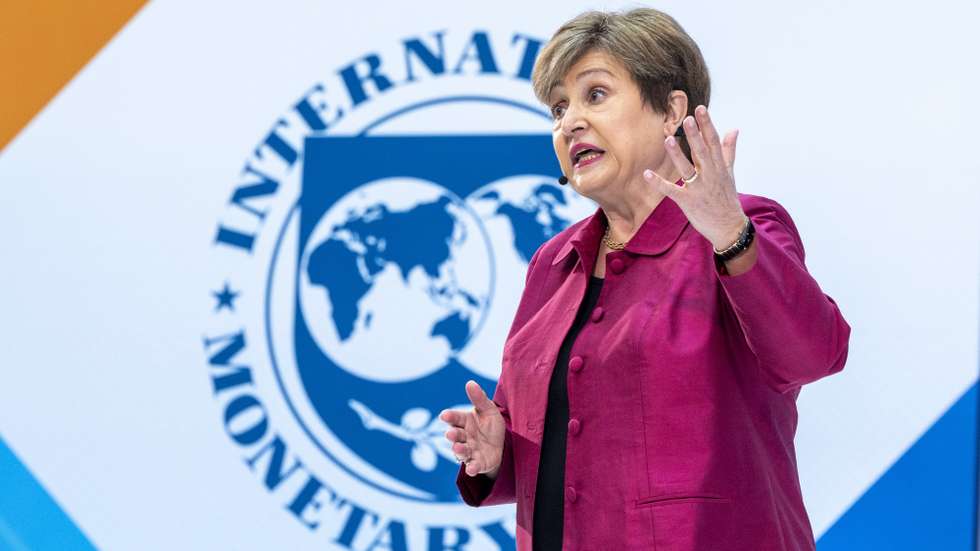 epa12877939 International Monetary Fund (IMF) Managing Director Kristalina Georgieva delivers remarks during her Curtain Raiser event at IMF Headquarters in Washington, DC, USA, 09 April 2026. The IMF/World Bank Spring Meetings will be held from 13 to 18 April in Washington, DC.  EPA/SHAWN THEW
