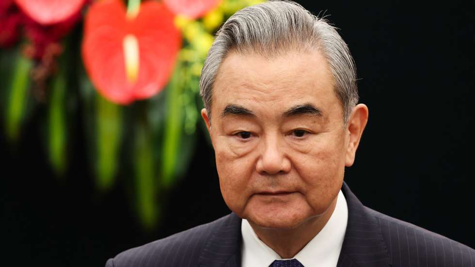 epa12950051 China’s Foreign Minister Wang Yi looks on during a signing ceremony with Tajikistan's President Emomali Rahmon and China’s President Xi Jinping (both not pictured) at the Great Hall of the People in Beijing, China, 12 May 2026.  EPA/MAXIM SHEMETOV / POOL